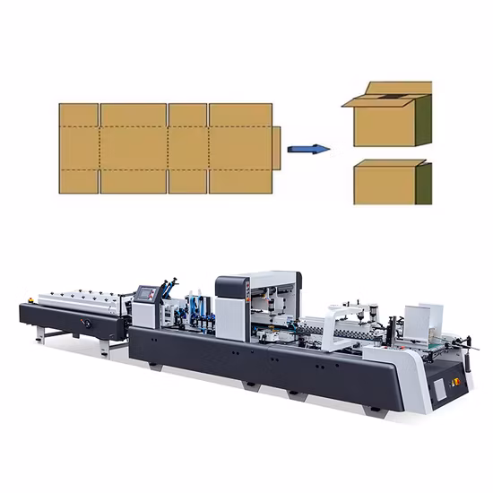 Cardboard Box Automatic Folder Gluer with Pre-Folder and Crash Lock Bottom Function