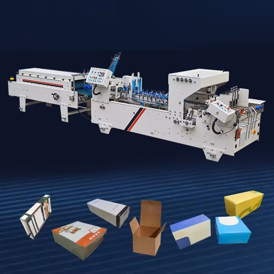 Cardboard Box Automatic Folder Gluer with Pre-Folder and Crash Lock Bottom Function