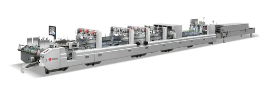 Dgm Automatic High Speed Corrugated Line Machine Cartons Automatic Box Folder Gluer